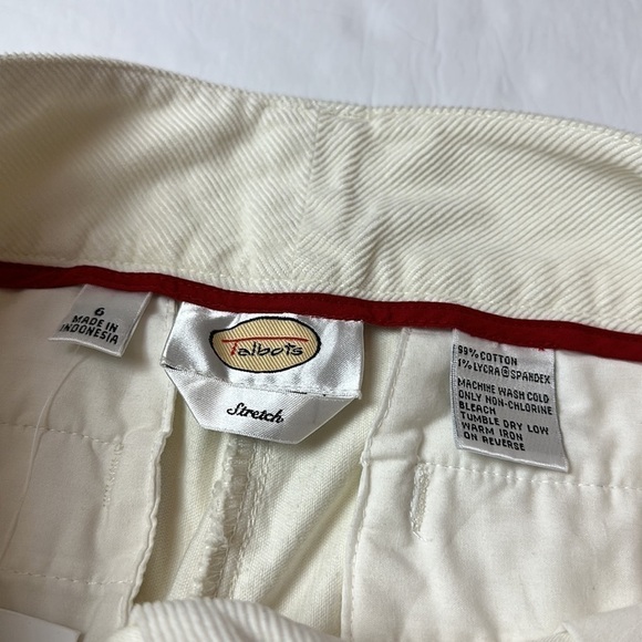 Talbots corduroy stretch cream wide leg trousers 99% cotton 1% Lycra - Picture 5 of 11